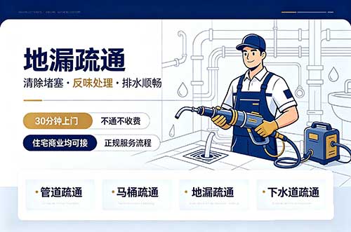 龙滚地漏疏通